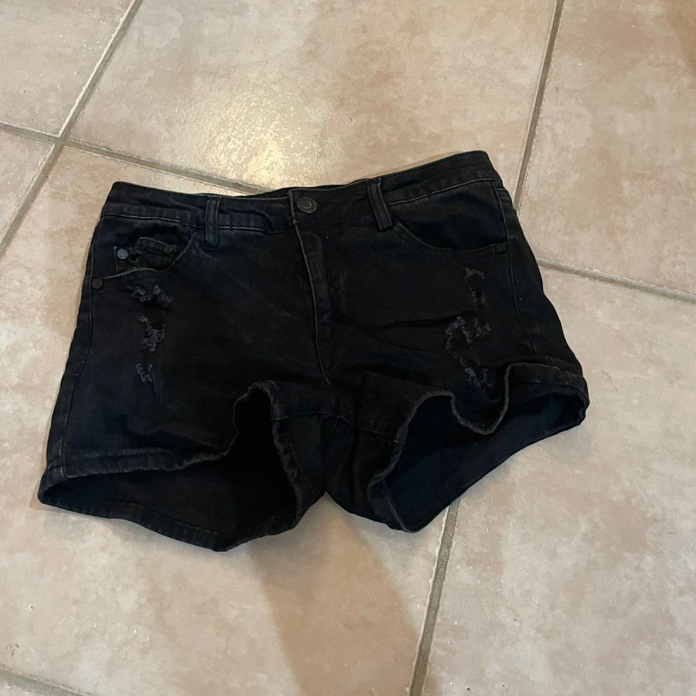refuge Women's Shorts jean Pant Black Size 6 @@@
